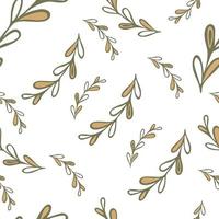 Seamless pattern Hand drawn eco plant twig vector