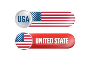 American flag icon design vector