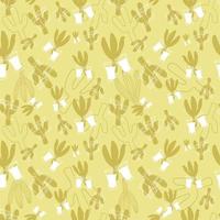 Seamless pattern with a couple of tequila shots and cacti, cactus and tequila shots doodles, silhouettes of cacti and tequila shots.Hand drawn tequila shot with cactus elements in seamless pattern. vector