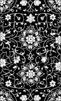 black and white of flower background vector