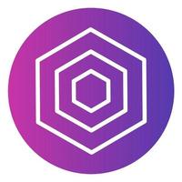 Akropolis AKRO token symbol of the DeFi project cryptocurrency logo in circle, decentralized finance coin icon isolated on white background. Vector illustration.