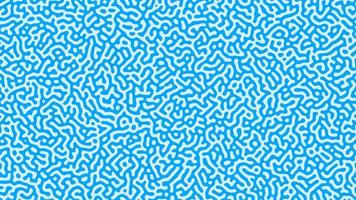 Blue Turing reaction background. Abstract diffusion pattern with chaotic shapes. Vector illustration.