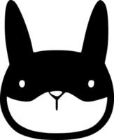 negro y blanco de Conejo forma vector