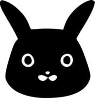 black and white of rabbit shape vector