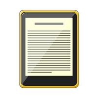 device ebook reader cartoon vector illustration