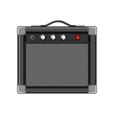 music guitar amplifier cartoon vector illustration