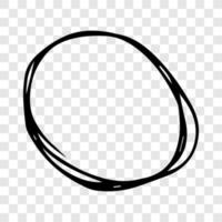 Hand drawn scribble circle. Black doodle round circular design element vector