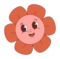 häftig blomma kraft klistermärke png