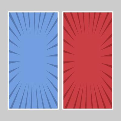Set of multi colored pop art banners. Halftone comic template with place for your text for design. Vector illustration