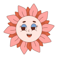 Groovy flower power sticker png