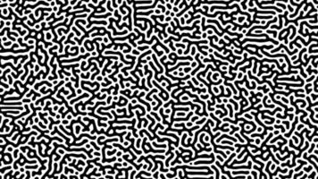Monochrome Turing reaction background. Abstract diffusion pattern with chaotic shapes. Vector illustration.