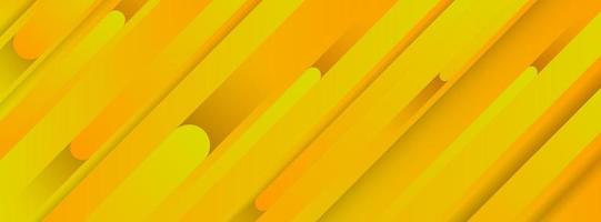 Trendy geometric yellow background with abstract lines. Banner design. Futuristic dynamic pattern. Vector illustration