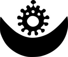 negro virus icono forma vector