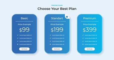 Pricing plans infographic presentation slide template vector