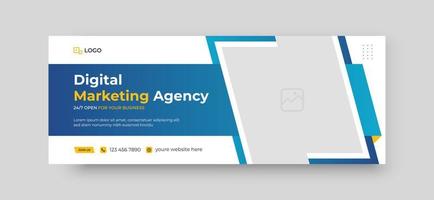 Business marketing social media cover template professional banner design vector