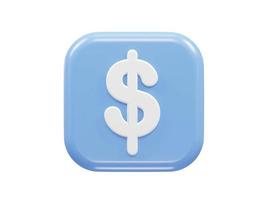 Dollar icon 3d illustration vector element