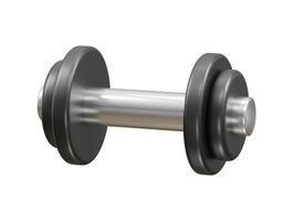 Gym dumbbell icon 3d rendering illustration vector