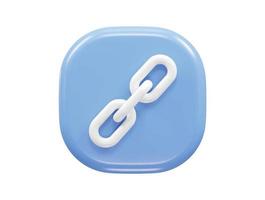 Link chain icon 3d rendering vector illustration