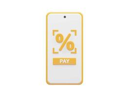 Phone pay verified icon 3d rendering vector