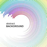 Abstract background with bright rainbow colorful lines. Colored circles with place for your text on a white background. vector