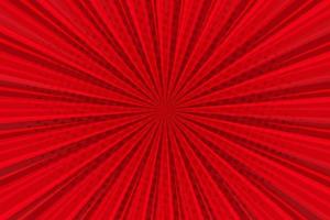 Pop art red rays sunburst pattern background vector illustration with halftone