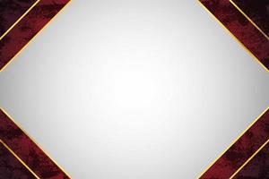 Blank red and gold abstract background with white space, vector illustration