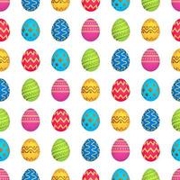 Seamless pattern with colorful Easter eggs. Vector illustration