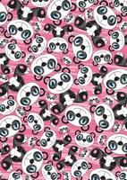 Cute Cartoon Panda Bear Character Pattern vector