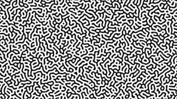 Monochrome Turing reaction background. Abstract diffusion pattern with chaotic shapes. Vector illustration.