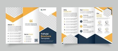 corporativo negocio tríptico folleto diseño, empresa plantilla, tríptico folleto, anual, informe, proyecto informe, moderno volantes vector