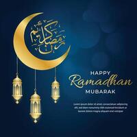 Ramadan kareem. Islamic background design with arabic calligraphy and ornament vector
