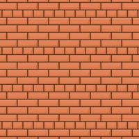 Red brick wall background. Vector illustration