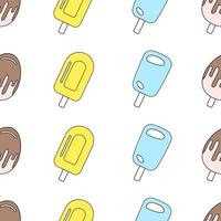 Seamless pattern with ice cream. Vector illustration.