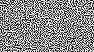 Monochrome Turing reaction background. Abstract diffusion pattern with chaotic shapes. Vector illustration.