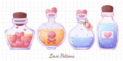 Cute Love Potions Collection Pt 01 vector