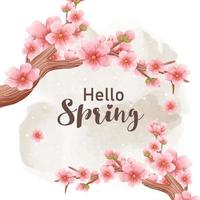 Spring Themed Cherry Blossom background vector