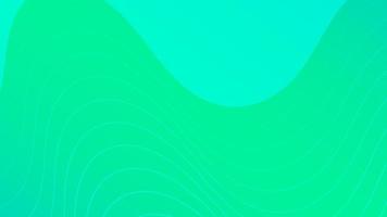 Modern colorful gradient background with wave lines. Green geometric abstract presentation backdrop. Vector illustration