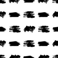 Seamless pattern with dark hand drawn scribble smear on white background. Abstract grunge texture. Vector illustration