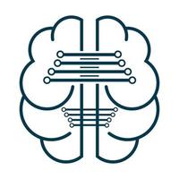 AI brain connection icon, Artificial intelligent icon of high quality AI symbol, artificial intelligence icon vector