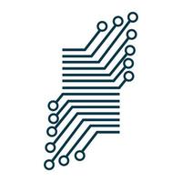 The Artificial intelligence line icons on white background vector