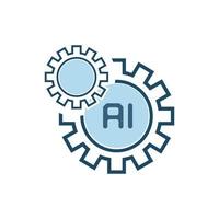 A Set up icon style, an artificial intelligence opporatating system, modern AI smart, robotic vector