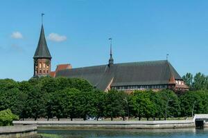 Konigsberg Cathedral. Brick Gothic-style monument in Kaliningrad, Russia. Immanuel Kant island. photo