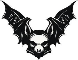 murciélago vector negro y blanco