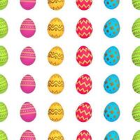 Seamless pattern with colorful Easter eggs. Vector illustration