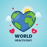 mundo salud día vector ilustración mundo salud día póster diseño modelo