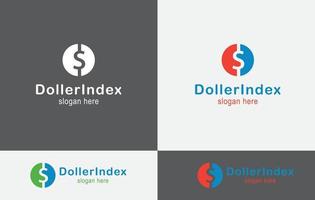 dólar índice logo diseño Arte eps vector