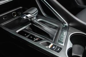 Gear shift. automatic transmission gear of car , car interior photo