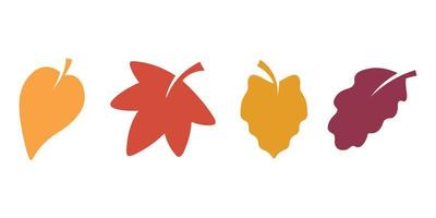 set of autumn leaves blowing in the wind on a white background vector