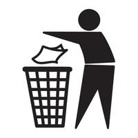 recycling Tidy man Logo garbage Vector eps