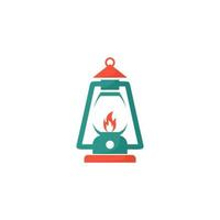 Logo for a kerosene lamp with a light bulb on it vector